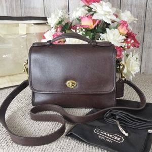 Mahogany Coach Court Crossbody Bag Vintage # 9870